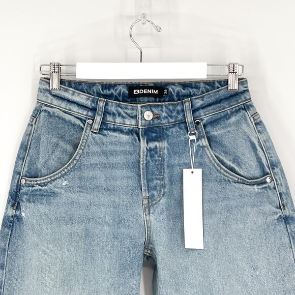 EB Denim NWT Enzo Mid Rise Barrel Jeans Women’s Size 26 Laguna Casual - Picture 3 of 8